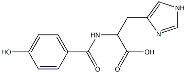 2-[(4-hydroxyphenyl)formamido]-3-(1H-imidazol-4-yl)propanoic acid 结构式