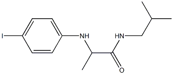 2-[(4-iodophenyl)amino]-N-(2-methylpropyl)propanamide 结构式