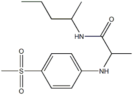 2-[(4-methanesulfonylphenyl)amino]-N-(pentan-2-yl)propanamide 结构式