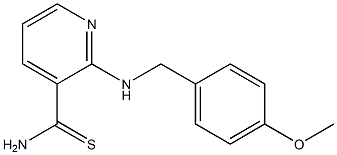 2-[(4-methoxybenzyl)amino]pyridine-3-carbothioamide 结构式