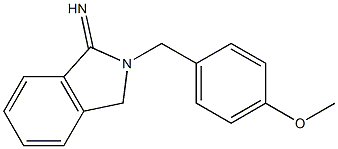 2-[(4-methoxyphenyl)methyl]-2,3-dihydro-1H-isoindol-1-imine 结构式