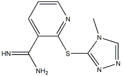 2-[(4-methyl-4H-1,2,4-triazol-3-yl)sulfanyl]pyridine-3-carboximidamide 结构式