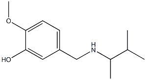 2-methoxy-5-{[(3-methylbutan-2-yl)amino]methyl}phenol 结构式