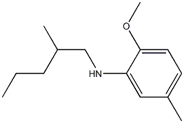 2-methoxy-5-methyl-N-(2-methylpentyl)aniline 结构式