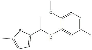 2-methoxy-5-methyl-N-[1-(5-methylthiophen-2-yl)ethyl]aniline 结构式