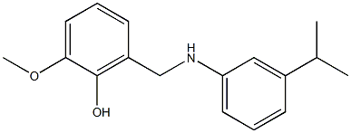 2-methoxy-6-({[3-(propan-2-yl)phenyl]amino}methyl)phenol 结构式