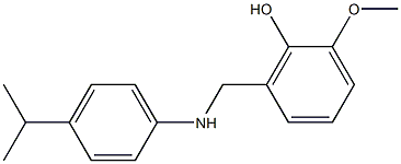 2-methoxy-6-({[4-(propan-2-yl)phenyl]amino}methyl)phenol 结构式