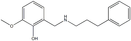 2-methoxy-6-{[(3-phenylpropyl)amino]methyl}phenol 结构式