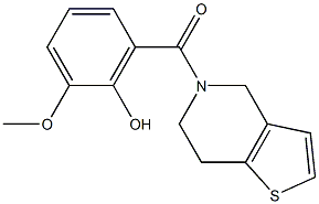 2-methoxy-6-{4H,5H,6H,7H-thieno[3,2-c]pyridin-5-ylcarbonyl}phenol 结构式