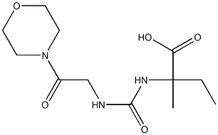 2-methyl-2-({[2-(morpholin-4-yl)-2-oxoethyl]carbamoyl}amino)butanoic acid 结构式