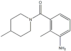 2-methyl-3-[(4-methylpiperidin-1-yl)carbonyl]aniline 结构式