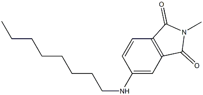 2-methyl-5-(octylamino)-2,3-dihydro-1H-isoindole-1,3-dione 结构式