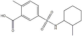 2-methyl-5-[(2-methylcyclohexyl)sulfamoyl]benzoic acid 结构式