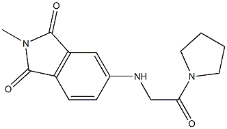2-methyl-5-{[2-oxo-2-(pyrrolidin-1-yl)ethyl]amino}-2,3-dihydro-1H-isoindole-1,3-dione 结构式