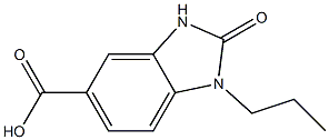 2-oxo-1-propyl-2,3-dihydro-1H-1,3-benzodiazole-5-carboxylic acid 结构式