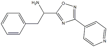 2-phenyl-1-[3-(pyridin-4-yl)-1,2,4-oxadiazol-5-yl]ethan-1-amine 结构式