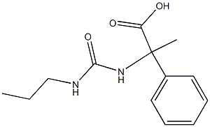 2-phenyl-2-{[(propylamino)carbonyl]amino}propanoic acid 结构式