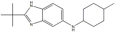 2-tert-butyl-N-(4-methylcyclohexyl)-1H-1,3-benzodiazol-5-amine 结构式