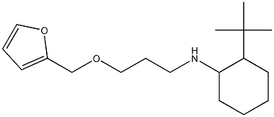 2-tert-butyl-N-[3-(furan-2-ylmethoxy)propyl]cyclohexan-1-amine 结构式