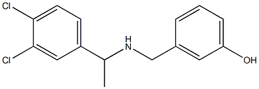 3-({[1-(3,4-dichlorophenyl)ethyl]amino}methyl)phenol 结构式