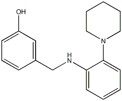 3-({[2-(piperidin-1-yl)phenyl]amino}methyl)phenol 结构式
