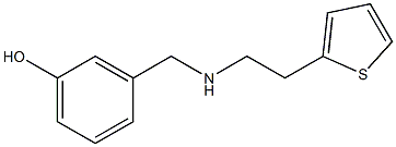 3-({[2-(thiophen-2-yl)ethyl]amino}methyl)phenol 结构式