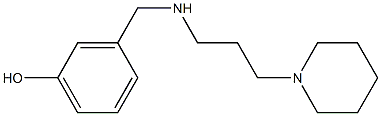 3-({[3-(piperidin-1-yl)propyl]amino}methyl)phenol 结构式