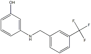 3-({[3-(trifluoromethyl)phenyl]methyl}amino)phenol 结构式