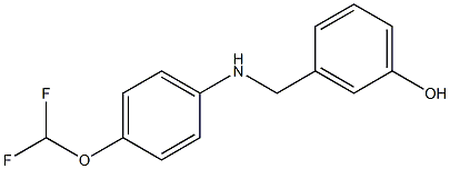 3-({[4-(difluoromethoxy)phenyl]amino}methyl)phenol 结构式