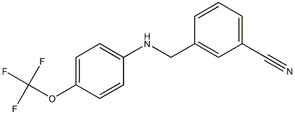 3-({[4-(trifluoromethoxy)phenyl]amino}methyl)benzonitrile 结构式