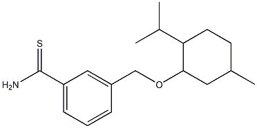 3-({[5-methyl-2-(propan-2-yl)cyclohexyl]oxy}methyl)benzene-1-carbothioamide 结构式