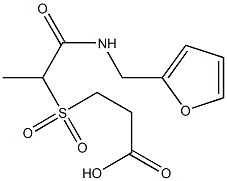 3-({1-[(furan-2-ylmethyl)carbamoyl]ethane}sulfonyl)propanoic acid 结构式