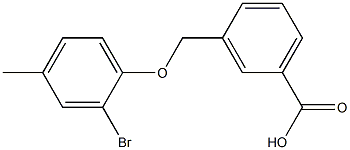 3-(2-bromo-4-methylphenoxymethyl)benzoic acid 结构式