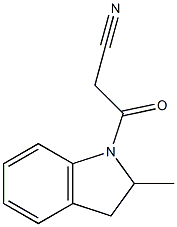 3-(2-methyl-2,3-dihydro-1H-indol-1-yl)-3-oxopropanenitrile 结构式