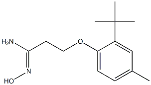 3-(2-tert-butyl-4-methylphenoxy)-N'-hydroxypropanimidamide 结构式
