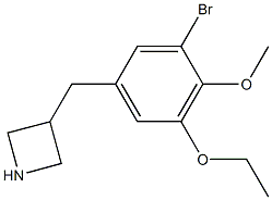 3-(3-bromo-5-ethoxy-4-methoxybenzyl)azetidine 结构式