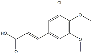 3-(3-chloro-4,5-dimethoxyphenyl)prop-2-enoic acid 结构式