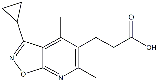 3-(3-cyclopropyl-4,6-dimethylisoxazolo[5,4-b]pyridin-5-yl)propanoic acid 结构式
