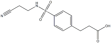 3-(4-{[(2-cyanoethyl)amino]sulfonyl}phenyl)propanoic acid 结构式