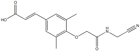 3-(4-{[(cyanomethyl)carbamoyl]methoxy}-3,5-dimethylphenyl)prop-2-enoic acid 结构式