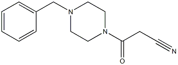 3-(4-benzylpiperazin-1-yl)-3-oxopropanenitrile 结构式