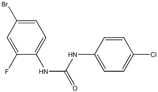 3-(4-bromo-2-fluorophenyl)-1-(4-chlorophenyl)urea 结构式