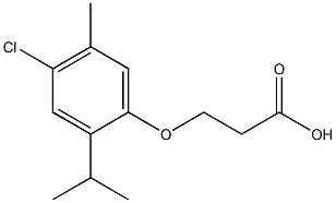 3-(4-chloro-2-isopropyl-5-methylphenoxy)propanoic acid 结构式