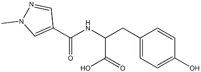 3-(4-hydroxyphenyl)-2-[(1-methyl-1H-pyrazol-4-yl)formamido]propanoic acid 结构式