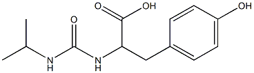 3-(4-hydroxyphenyl)-2-[(propan-2-ylcarbamoyl)amino]propanoic acid 结构式