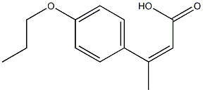 3-(4-propoxyphenyl)but-2-enoic acid 结构式