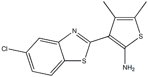 3-(5-chloro-1,3-benzothiazol-2-yl)-4,5-dimethylthiophen-2-amine 结构式