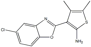 3-(5-chloro-1,3-benzoxazol-2-yl)-4,5-dimethylthiophen-2-amine 结构式