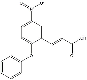 3-(5-nitro-2-phenoxyphenyl)prop-2-enoic acid 结构式