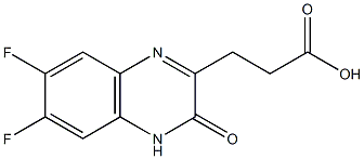 3-(6,7-difluoro-3-oxo-3,4-dihydroquinoxalin-2-yl)propanoic acid 结构式